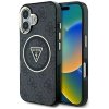 Etui Guess IML Metal Glitter 4G Circle   Triangle MagSafe do iPhone 16 czarny
