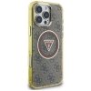 Etui Guess IML Metal Glitter 4G Circle   Triangle MagSafe do iPhone 16 Pro brązowy
