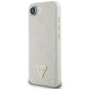 Etui Guess Grained Hot Stamp Peony       Triangle Logo MagSafe do iPhone 16e beżowy