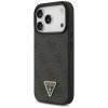 Etui Guess Leather 4G Triangle Strass    MagSafe do iPhone 17 Pro czarny