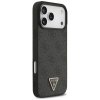 Etui Guess Leather 4G Triangle Strass    MagSafe do iPhone 17 Pro Max czarny