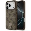 Etui Guess Leather 4G Triangle Strass    MagSafe do iPhone 17 Pro brązowy