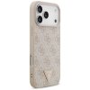 Etui Guess Leather 4G Triangle Strass    MagSafe do iPhone 17 Pro Max różowy