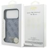 Etui Guess Leather 4G Triangle Strass    MagSafe do iPhone 17 Pro Max niebieski