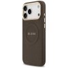 Etui Guess Peony Hot Stamp MagSafe do    iPhone 17 Pro Max brązowy