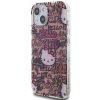 Hello Kitty HKHCP15SHDGPTP iPhone 15 / 14 / 13 6.1 różowy/pink hardcase IML Tags Graffiti