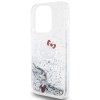 Hello Kitty HKHCP15LLIKHET iPhone 15 Pro 6.1 srebrny/silver hardcase Liquid Glitter Charms Kitty Head