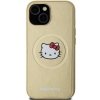 Hello Kitty HKHMP15SPGHCKD iPhone 15 / 14 / 13 6.1 złoty/gold hardcase Leather Kitty Head MagSafe