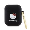 Hello Kitty HKA23DKHSK Airpods 1/2 coverczarny/black Silicone 3D Kitty Head