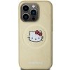 Hello Kitty HKHMP15XPGHCKD iPhone 15 Pro Max 6.7 złoty/gold hardcase Leather Kitty Head MagSafe