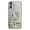 Hello Kitty HKHMP16SLGDIH iPhone 16 6.1 biały złoty/white gold hardcase Liquid Glitter Fever MagSafe