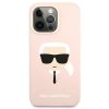 Karl Lagerfeld KLHCP13LSLKHLP iPhone 13Pro / 13 6,1 jasnoróżowy/light pink hardcase Silicone Karl`s Head