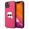 Karl Lagerfeld KLHCP13SPKMP iPhone 13mini 5,4 różowy/pink hardcase Leather Ikonik Karl`s Head Metal
