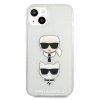 Karl Lagerfeld KLHCP13SKCTUGLS iPhone 13 mini 5,4 srebrny/silver hardcase Glitter Karl`s & Choupette