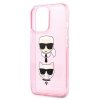Karl Lagerfeld KLHCP13LKCTUGLP iPhone 13 Pro / 13 6,1 różowy/pink hardcase Glitter Karl`s & Choupette