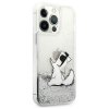 Karl Lagerfeld KLHCP13XGCFS iPhone 13Pro Max 6,7 srebrny/silver hardcase Liquid Glitter Choupette Fun