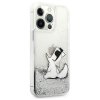 Karl Lagerfeld KLHCP13XGCFS iPhone 13 Pro Max 6,7 srebrny/silver hardcase Liquid Glitter Choupette Fun