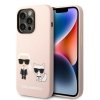 Karl Lagerfeld KLHMP14XSSKCI iPhone 14Pro Max 6,7 hardcase jasnoróżowy/light pink Silicone Karl & Choupette Magsafe