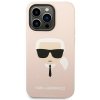 Karl Lagerfeld KLHCP14XSLKHLP iPhone 14 Pro Max 6,7 hardcase różowy/pink Silicone Karl`s Head
