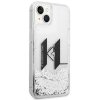 Karl Lagerfeld KLHCP14SLBKLCS iPhone 14 / 15 / 13 6,1 srebrny/silver hardcase Liquid Glitter Big KL