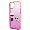 Karl Lagerfeld KLHCP14STGKCP iPhone 14 / 15 / 13 6,1 hardcase różowy/pink Gradient Ikonik Karl & Choupette