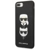 Karl Lagerfeld KLHCI8LSAKICKCBK iPhone7 Plus / 8 Plus czarny/black hardcase Saffiano Karl&Choupette Head