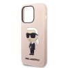 Karl Lagerfeld KLHMP14LSNIKBCP iPhone 14 Pro 6,1 hardcase różowy/pink Silicone Ikonik Magsafe