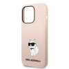 Karl Lagerfeld KLHCP14LSNCHBCP iPhone 14 Pro 6,1 hardcase różowy/pink Silicone Choupette