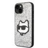 Karl Lagerfeld KLHCP14SG2CPS iPhone 14 / 15 / 13 6,1 srebrny/silver hardcase Glitter Choupette Patch