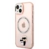 Karl Lagerfeld KLHMP14MHNKCIP iPhone 14 Plus / 15 Plus 6,7 hardcase różowy/pink Iconic Karl&Choupette Magsafe