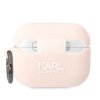 Karl Lagerfeld KLAPRUNIKP AirPods Pro cover różowy/pink Silicone Karl Head 3D