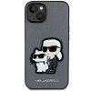 Karl Lagerfeld KLHCP14SSANKCPG iPhone 14 / 15 / 13 6.1 hardcase srebrny/silver Saffiano Karl & Choupette