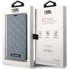 Karl Lagerfeld KLBKP14LSAKLHPG iPhone 14 Pro 6.1 bookcase srebrny/silver Saffiano Monogram
