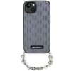 Karl Lagerfeld KLHCP14SSACKLHPG iPhone 14 / 15 / 13 6.1 srebrny/silver hardcase Saffiano Monogram Chain