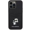 Karl Lagerfeld KLHCP15XSAPKCNPK iPhone 15 Pro Max 6.7 czarny/black hardcase Saffiano Cardslot KC Metal Pin