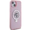 Karl Lagerfeld KLHMP15SHMRSKCP iPhone 15 / 14 / 13 6.1 różowy/pink hardcase Ring Stand Karl&Choupettte MagSafe