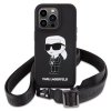 Karl Lagerfeld KLHCP15XSCBSKNK iPhone 15 Pro Max 6.7 hardcase czarny/black Crossbody Silicone Ikonik