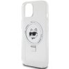 Karl Lagerfeld KLHMP15SHMRSCHH iPhone 15 / 14 / 13 6.1 biały/white hardcase Ring Stand Choupette Head MagSafe