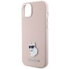 Karl Lagerfeld KLHCP15SSMHCNPP iPhone 15 / 14 / 13 6.1 różowy/pink Silicone Choupette Metal Pin