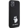 Karl Lagerfeld KLHCP15SSMHCNPK iPhone 15 / 14 / 13 6.1 czarny/black Silicone Choupette Metal Pin