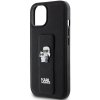 Karl Lagerfeld KLHCP15SGSAKCPK iPhone 15 / 14 / 13 6.1 czarny/black hardcase Gripstand Saffiano Karl&Choupette Pins
