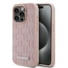 Karl Lagerfeld KLHMP15XPKHPORPP iPhone 15 Pro Max 6.7 hardcase różowy/pink Leather Monogram Metal Logo MagSafe