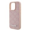 Karl Lagerfeld KLHMP15XPKHPORPP iPhone 15 Pro Max 6.7 hardcase różowy/pink Leather Monogram Metal Logo MagSafe