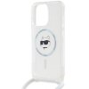 Karl Lagerfeld KLHMP15XHCCHNT iPhone 15 Pro Max 6.7 hardcase transparent IML Choupette Head & Cord Magsafe
