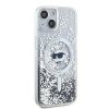Karl Lagerfeld KLHMP15SLGCHSGH iPhone 15 / 14 / 13 6.1 hardcase transparent Liquid Glitter Choupette Head Magsafe
