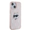 Karl Lagerfeld KLHCP15SHKLPCHP iPhone 15 / 14 / 13 6.1 różowy/pink hardcase IML Choupette Head & Monogram