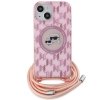 Karl Lagerfeld KLHMP15SHCKCKLCP iPhone 15 / 14 / 13  6.1 różowy/pink hardcase IML Crossbody Monogram Karl & Choupette Head
