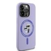 Karl Lagerfeld KLHMP14LSCMKCRHU iPhone 14 Pro 6.1 fioletowy/purple hardcase Silicone Karl&Choupette Heads Ring MagSafe