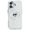 Karl Lagerfeld KLHMP16MHLSCHH iPhone 16 Plus 6.7 biały/white hardcase IML Metal Choupette Head MagSafe
