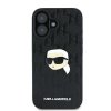 Karl Lagerfeld KLHCP16SPGKLKIPK iPhone16 6.1 czarny/black hardcase Monogram Karl Head Pin